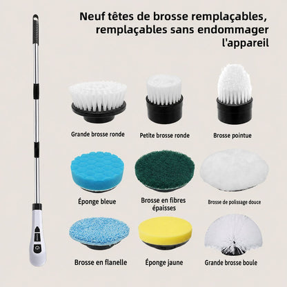 Electric Spin Scrubber - Powerful Multi-Purpose Rotating Brush for Effortless Cleaning