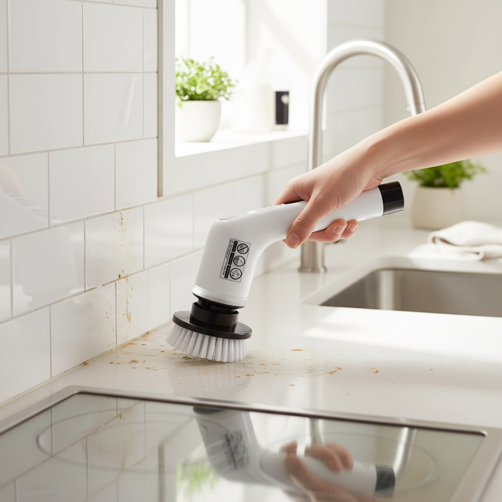 Spin Scrubber Électrique - Brosse Rotative Puissante Multi-Usage pour Nettoyage sans Effort