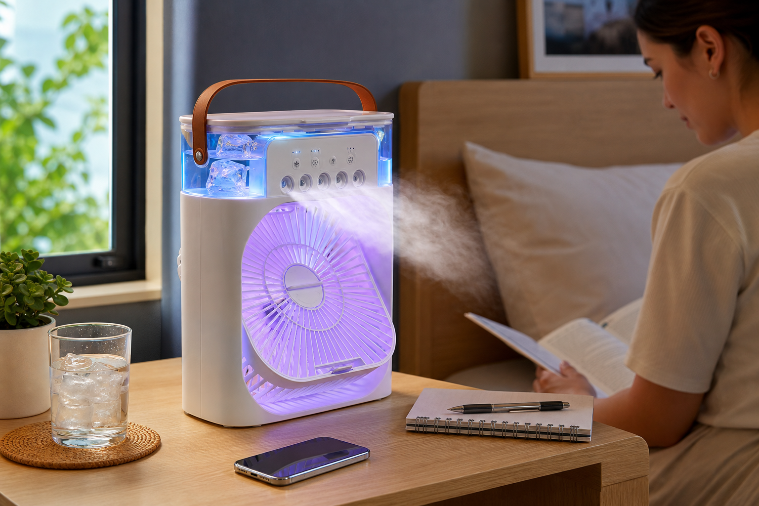 Ventilateur Climatiseur 3-en-1 LED